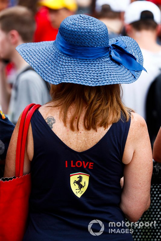 Ferrari fan in the fan zone