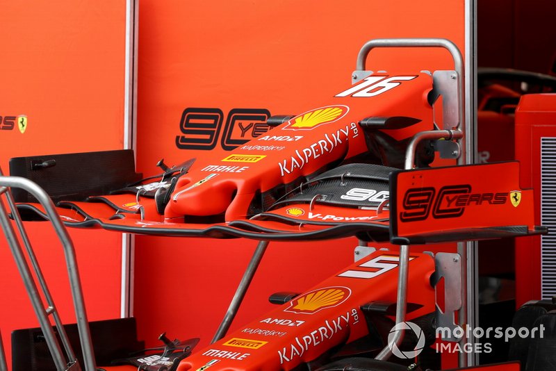 Morros y alerones delanteros del Ferrari SF90