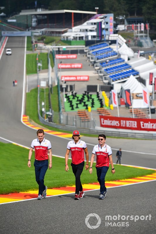 Antonio Giovinazzi, Alfa Romeo Racing, walks the track