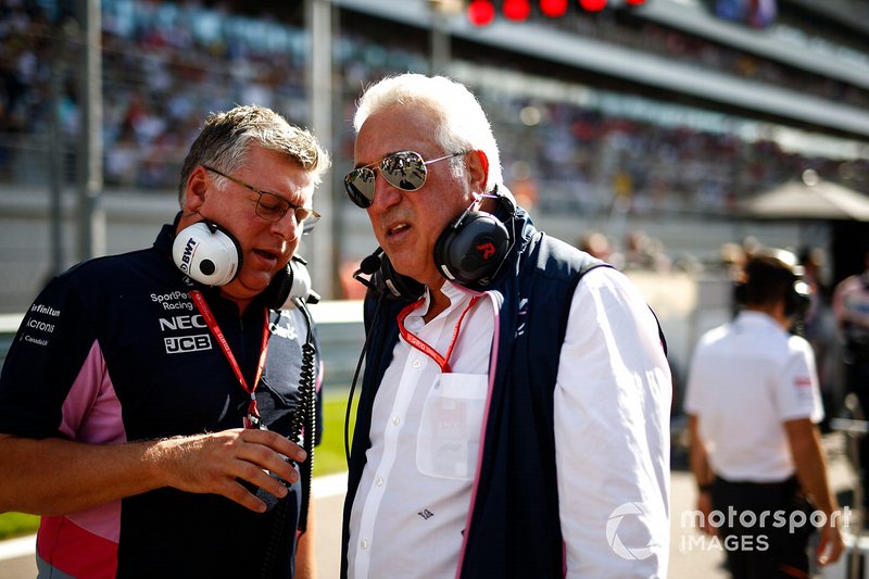 Otmar Szafnauer, Team Principal and CEO, Racing Point, and Lawrence Stroll, Owner, Racing Point