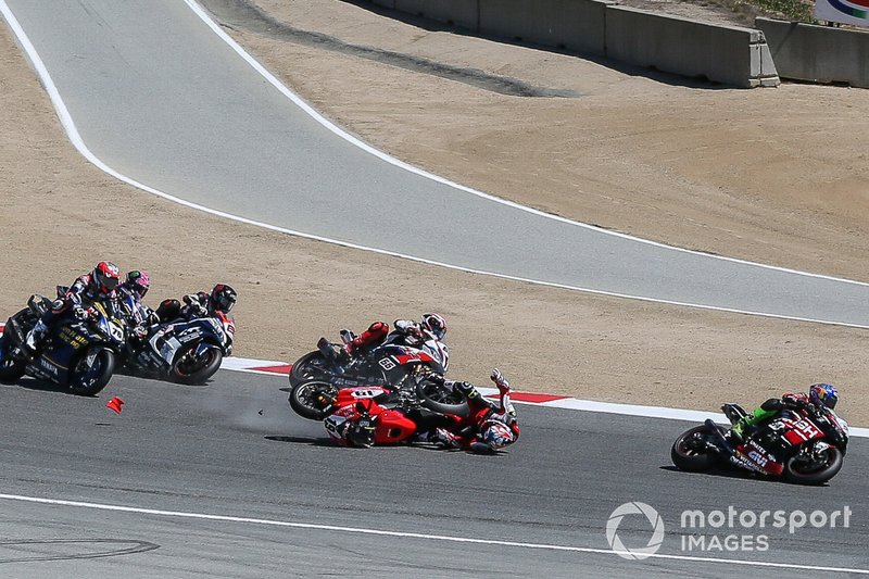 Sturz: Alvaro Bautista, Aruba.it Racing-Ducati Team