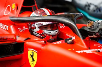 Charles Leclerc, Ferrari, 1st position, arrives in Parc Ferme
