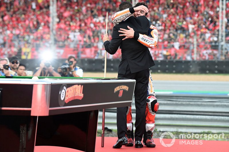 Il Campione del Mondo Marc Marquez, Repsol Honda Team, festeggia