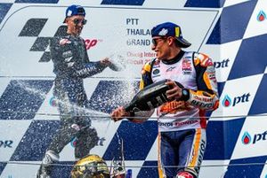 1. Marc Marquez, Repsol Honda Team, 3. Maverick Vinales, Yamaha Factory Racing