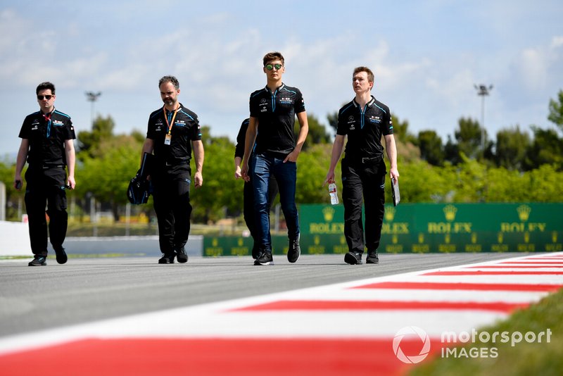George Russell, Williams Racing cammina sulla pista