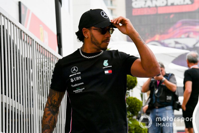 Lewis Hamilton, Mercedes AMG F1 in the paddock