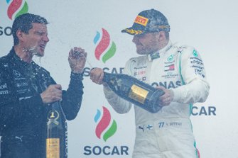 Valtteri Bottas, Mercedes AMG F1, 1e plaats, op het podium