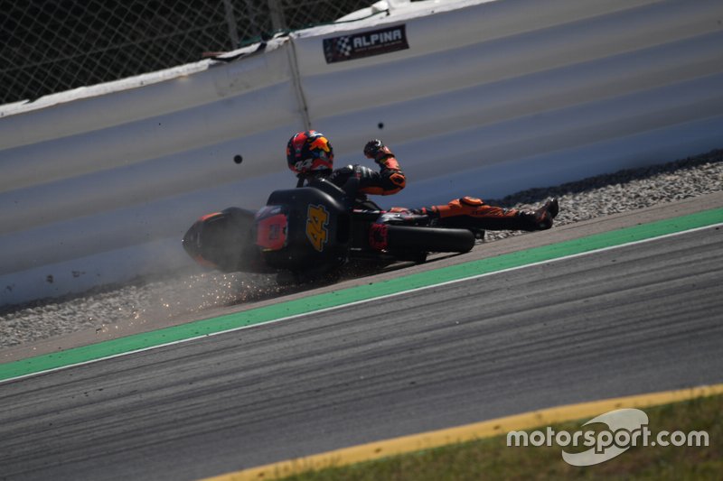 Pol Espargaró, KTM Factory Racing, caída test Barcelona