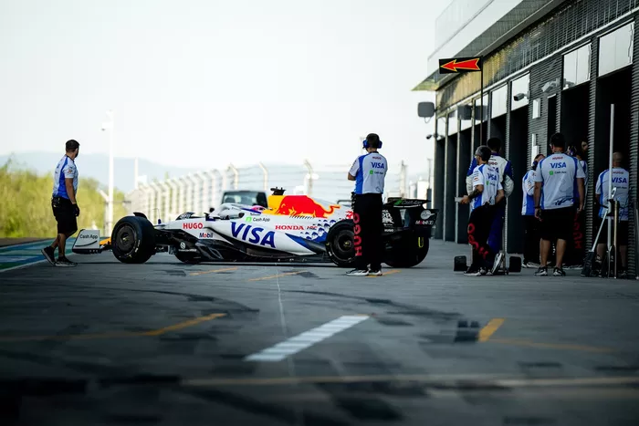 Liam Lawson, Racing Bulls, pruebas Pirelli Hungaroring