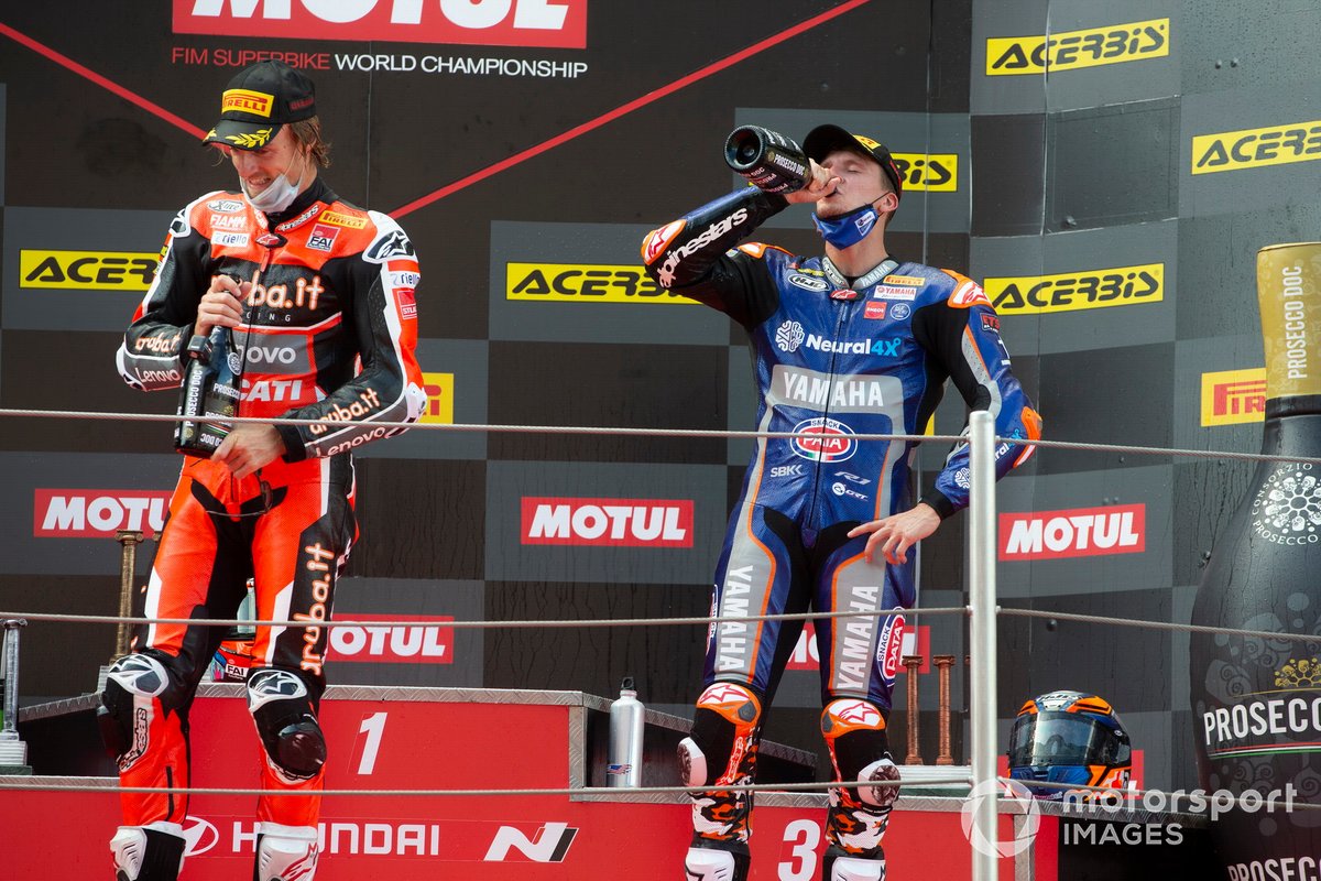 Garrett Gerloff, GRT Yamaha, Chaz Davies, ARUBA.IT Racing Ducati