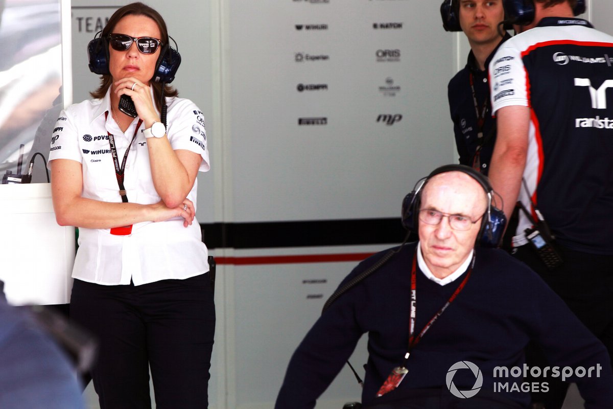 Claire Williams, Williams Deputy Team Principal and Frank Williams, Williams Team Owner