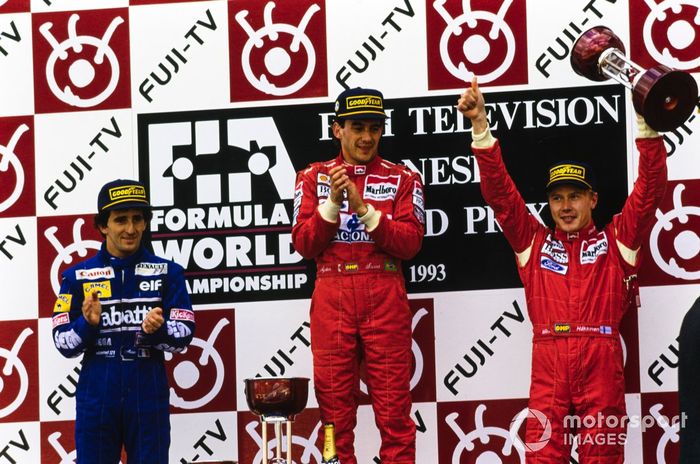 1993: 1. Ayrton Senna, 2. Alain Prost, 3. Mika Hakkinen