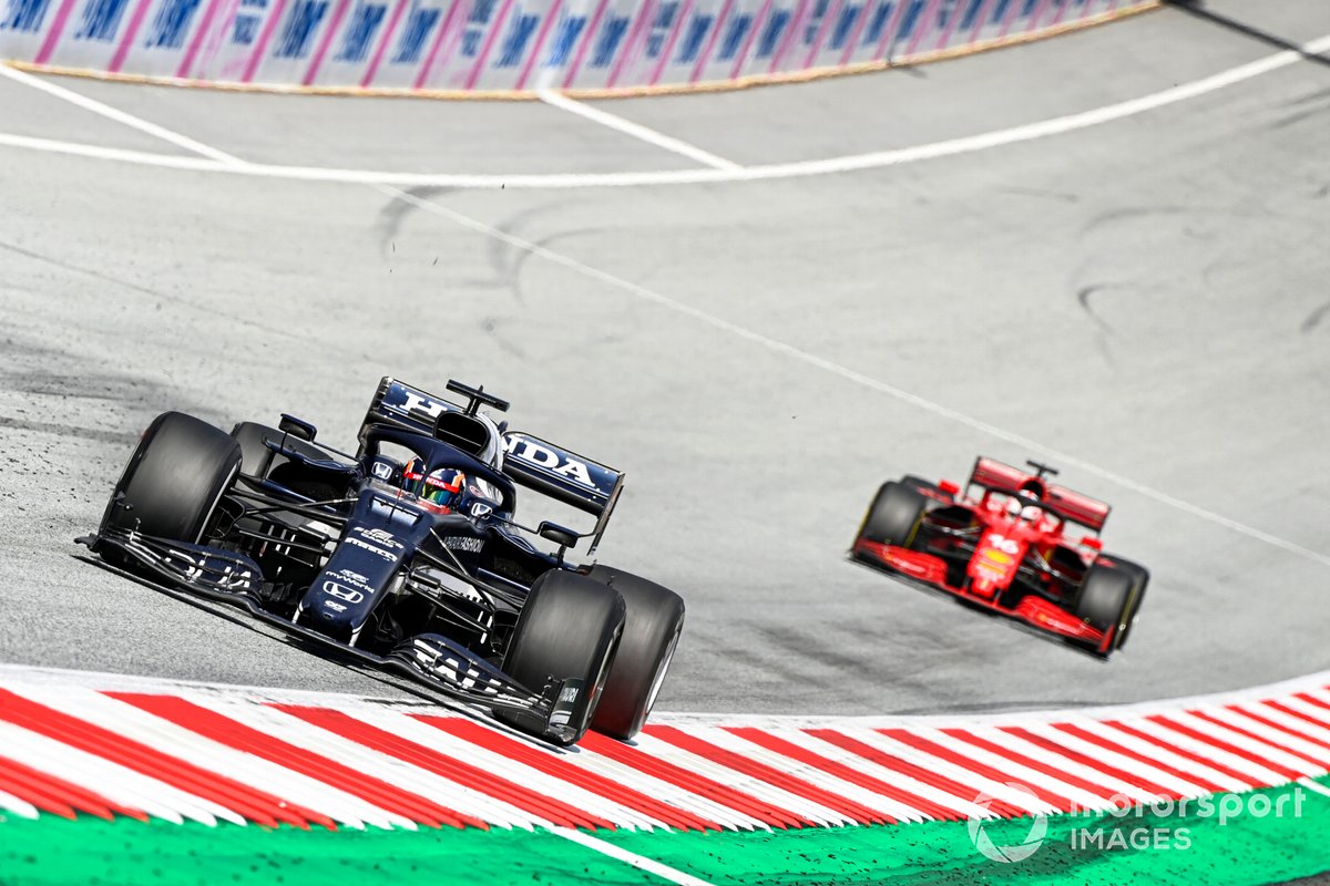 Yuki Tsunoda, AlphaTauri AT02, Charles Leclerc, Ferrari SF21