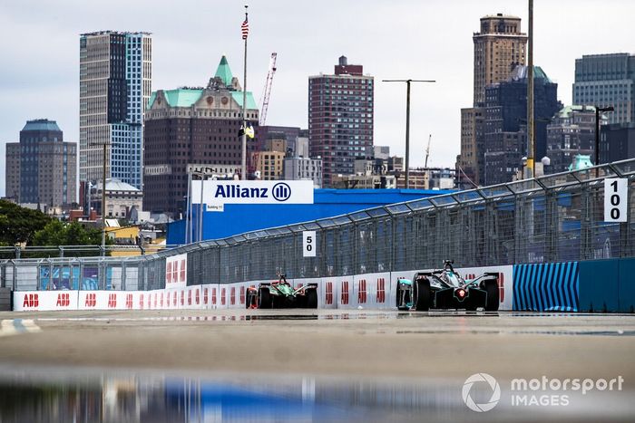 Rene Rast, Audi Sport ABT Schaeffler, Audi e-tron FE07, Mitch Evans, Jaguar Racing, Jaguar I-TYPE 5