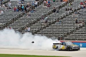 Race winner John Hunter Nemechek, Kyle Busch Motorsports, Toyota Tundra ROMCO