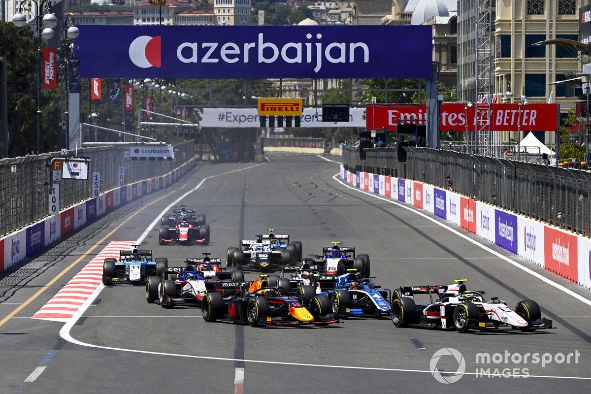 Theo Pourchaire, ART Grand Prix. Felipe Drugovich, Uni-Virtuosi e Juri Vips, Hitech Grand Prix