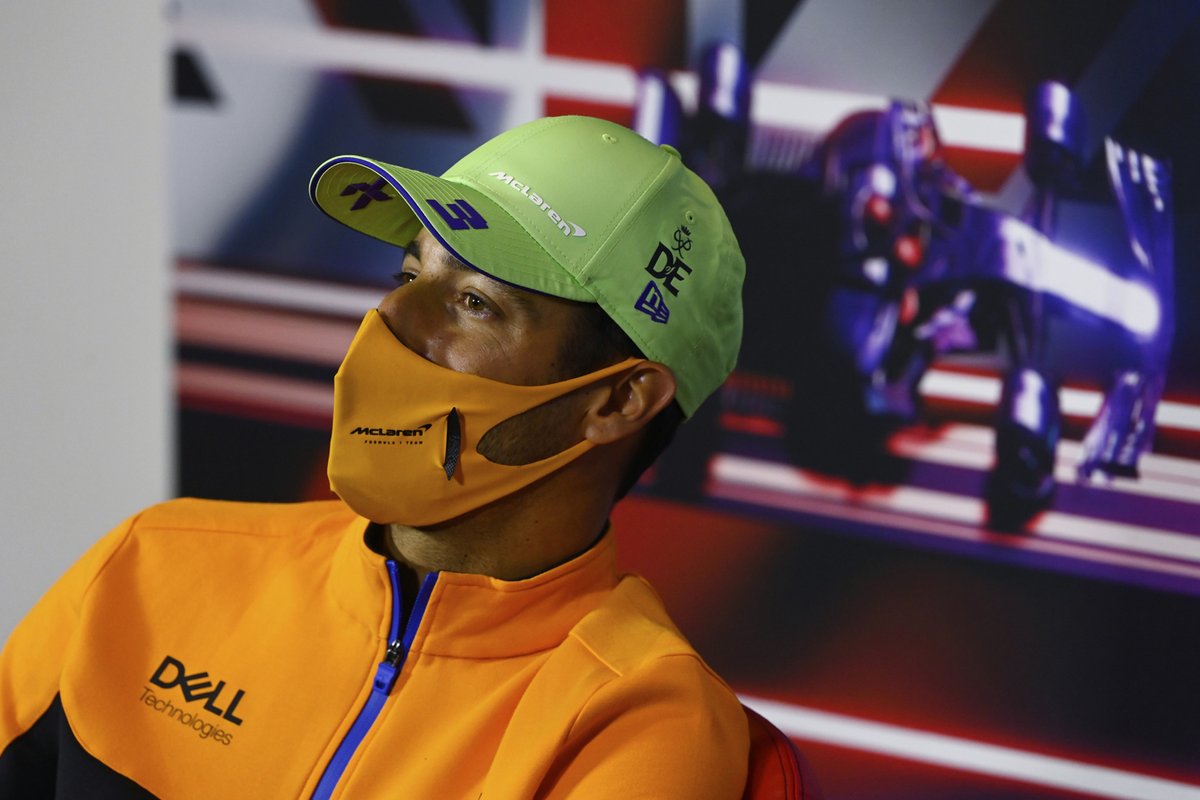 Daniel Ricciardo, McLaren, in the press conference