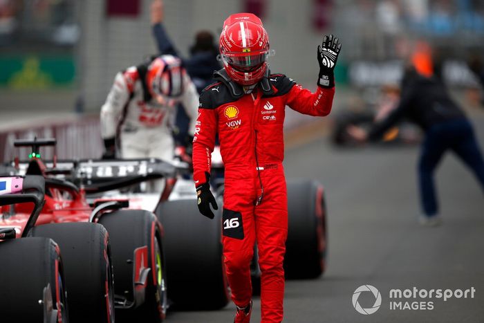 Charles Leclerc, Scuderia Ferrari, en Parc Ferme tras la clasificación