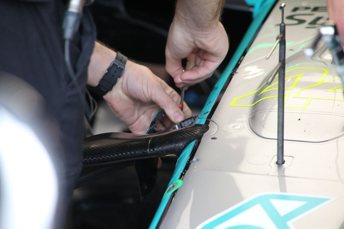 Mercedes W15 detalles técnicos