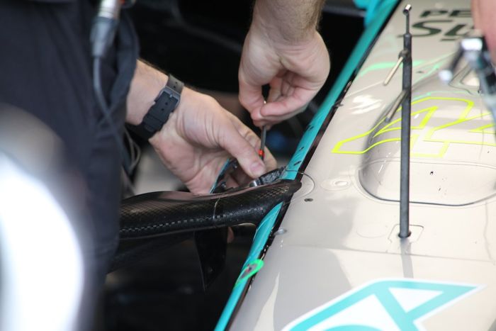 Mercedes W15 detalles técnicos