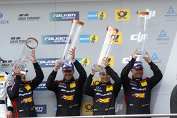 Podium: third place #88 Haribo Racing Team-AMG, Mercedes-AMG GT3: Uwe Alzen, Lance David Arnold; Maximilian Götz, Jan Seyffarth