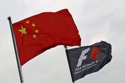 Chinese and F1 flags