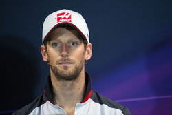 Romain Grosjean, Haas F1 Team in de FIA persconferentie