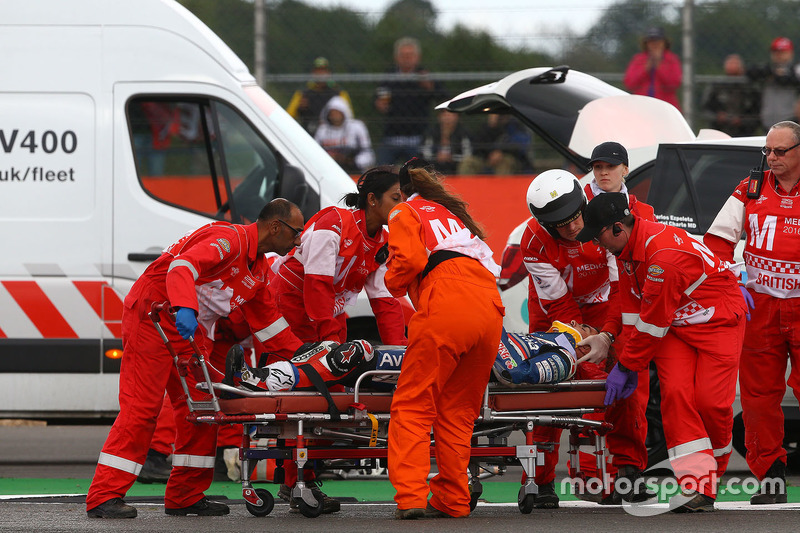 Loris Baz, Avintia Racing, después de su choque