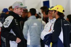 (L to R): Nico Hulkenberg, Sahara Force India F1 with Valtteri Bottas, Williams and Felipe Nasr, Sauber F1 Team on the drivers parade