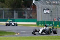 Lewis Hamilton, Mercedes AMG F1 Team W07 leads team mate Nico Rosberg, Mercedes AMG F1 Team W07