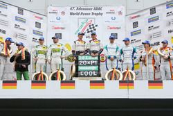 Podium: second place #75 Zakspeed, Mercedes AMG-GT3: Sebastian Asch, Kenneth Heyer; Winners #28 Land Motorsport, Audi R8 LMS: Christopher Mies, Connor De Phillippi; third place #4 Team Falken, Porsche 911 GT3-R: Wolf Henzler, Martin Ragginger.