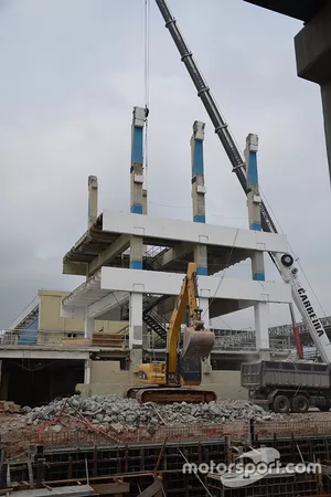 Construction work at Interlagos