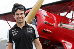 Sergio Perez, Sahara Force India F1 with a biplane