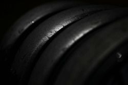 Worn Pirelli tyres