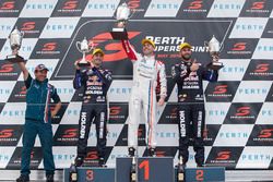 Podium: winner Mark Winterbottom, Prodrive Racing Australia Ford, second place Scott McLaughlin, Garry Rogers Motorsport Volvo, third place Craig Lowndes, Triple Eight Race Engineering Holden