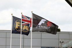 FIA, Union, and F1 flags