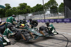 Spencer Pigot, Ed Carpenter Racing Chevrolet pit