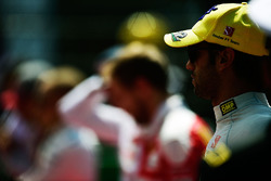 Felipe Nasr, Sauber F1 Team as the grid observes the national anthem
