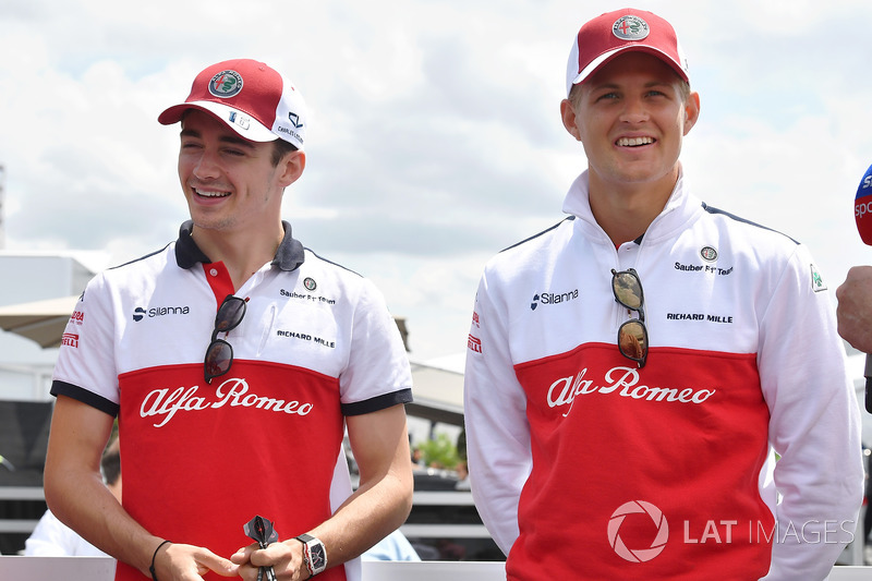Charles Leclerc, Sauber and Marcus Ericsson, Sauber