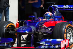 Marc Marquez, tests the Toro Rosso F1 car