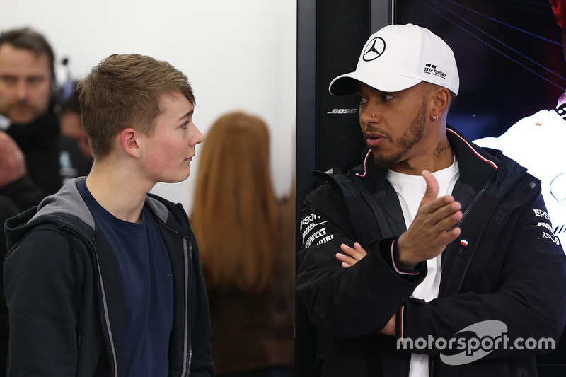 Billy Monger, Lewis Hamilton, Mercedes AMG F1