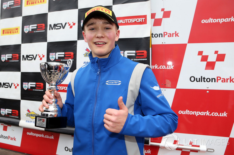 Podium: third place Billy Monger, Carlin