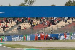 Brendon Hartley, Toro Rosso STR13 Honda, crash