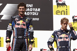 Winner Mark Webber, Red Bull Racing, second place Sebastian Vettel, Red Bull Racing