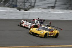 #3 Corvette Racing Chevrolet Corvette C7.R: Antonio Garcia, Jan Magnussen, Mike Rockenfeller, #54 CORE autosport ORECA LMP2: Jon Bennett, Colin Braun, Romain Dumas, Loic Duval