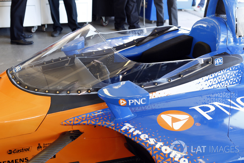 Scott Dixon, Chip Ganassi Racing Honda prueba el aeroscreen