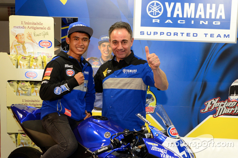 WorldSSP300: Galang Hendra, Yamaha Team MotoX Racing dan Alberto Barozzi, Yamaha Motor Europe bLU cRU Racing Manager