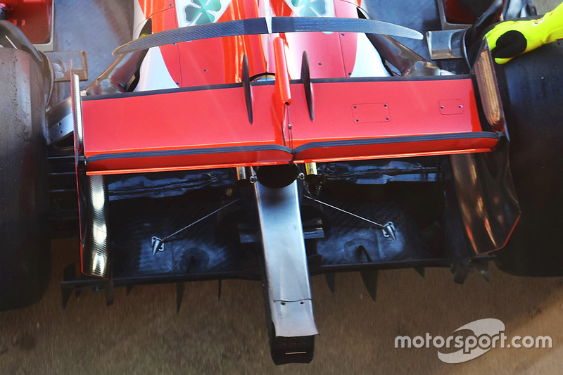 Rear detail of the Ferrari SF71H