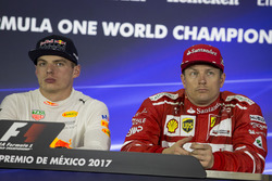 Winner Max Verstappen, Red Bull Racing, third place Kimi Raikkonen, Ferrari in the Press Conference