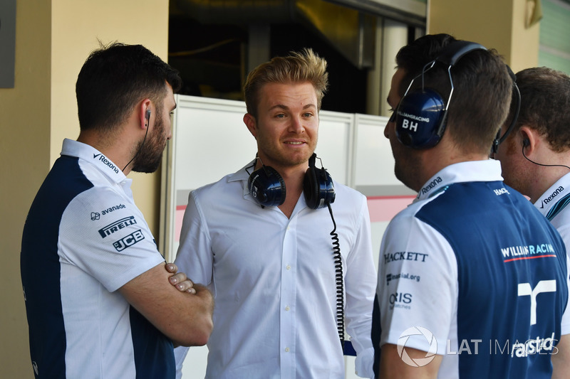 Mecánicos de Williams y Nico Rosberg Mercedes-Benz Embajador